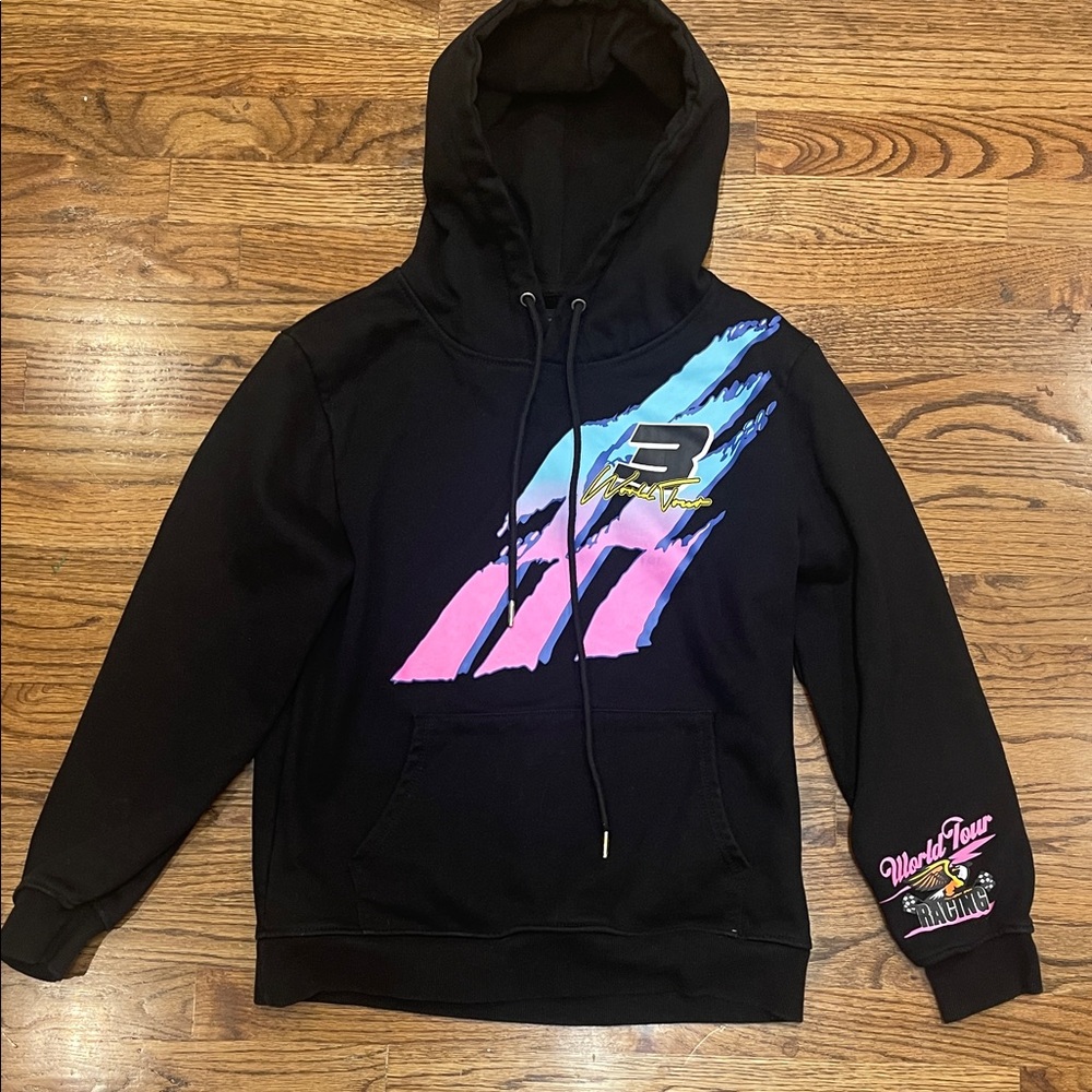 Black World Tour racing hoodie size adult small unisex New without tags